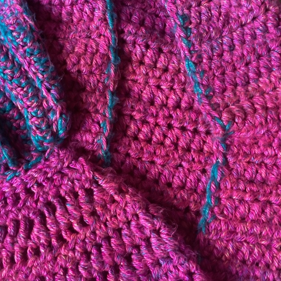 Big Chunky Knit Cozy Handmade Mermaid Tail Throw Blanket Bag - Picture 7 of 7